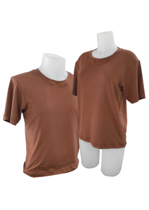 Plain T-Shirt Cotton Spandex Choco Brown