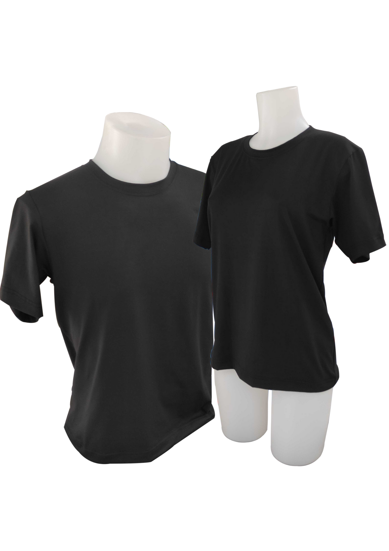 Plain T-Shirt Cotton Spandex Black