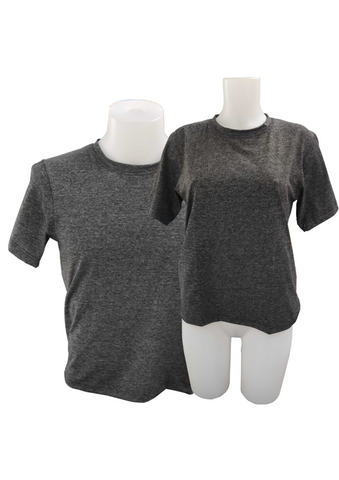 Plain T-Shirt Cotton Spandex Heather Gray