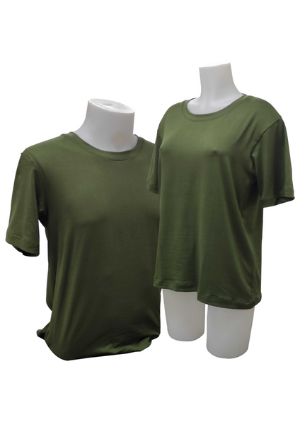 Plain T-Shirt Cotton Spandex Dark Green