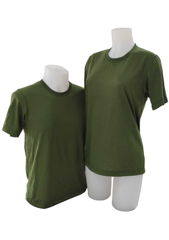 Plain T-Shirt Cotton Jersey Army Green