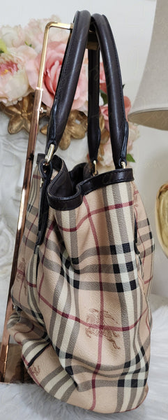 Preloved Burberry Checkered Big Tote Bag