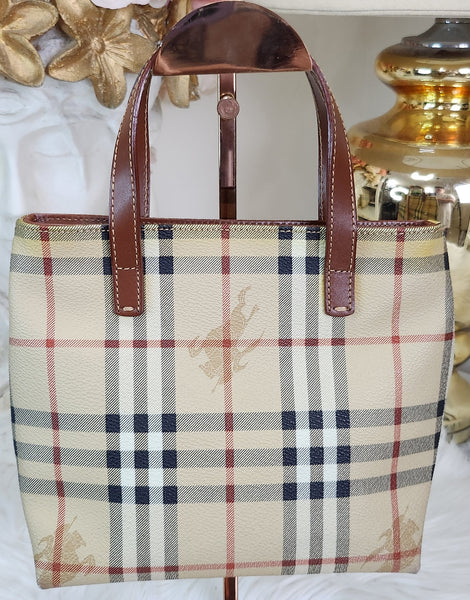 PRELOVED Burberry Vintage Checkered Mini Tote Bag