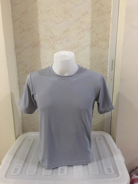 Plain T-Shirt Cotton Spandex Light Gray