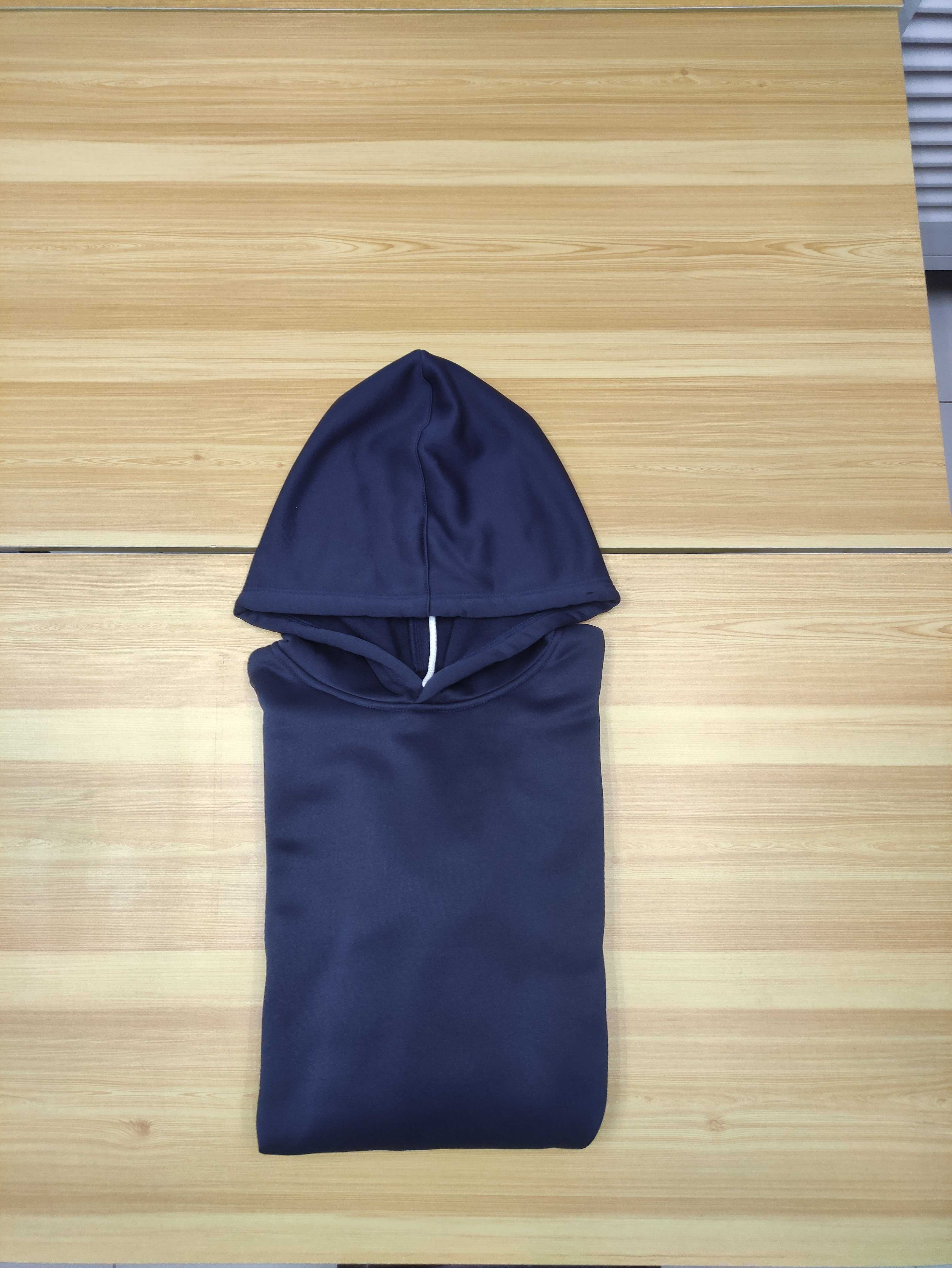 Cotton Brush Hoodie Jacket Navy Blue