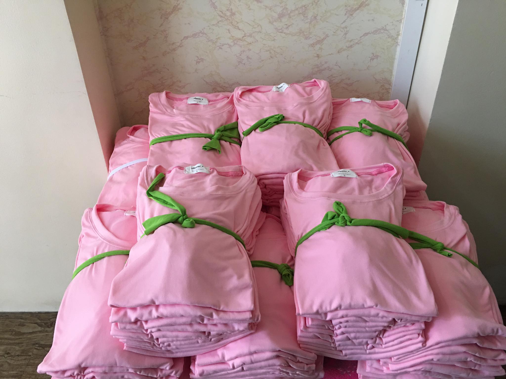 Plain T-Shirt Cotton Spandex Light Pink