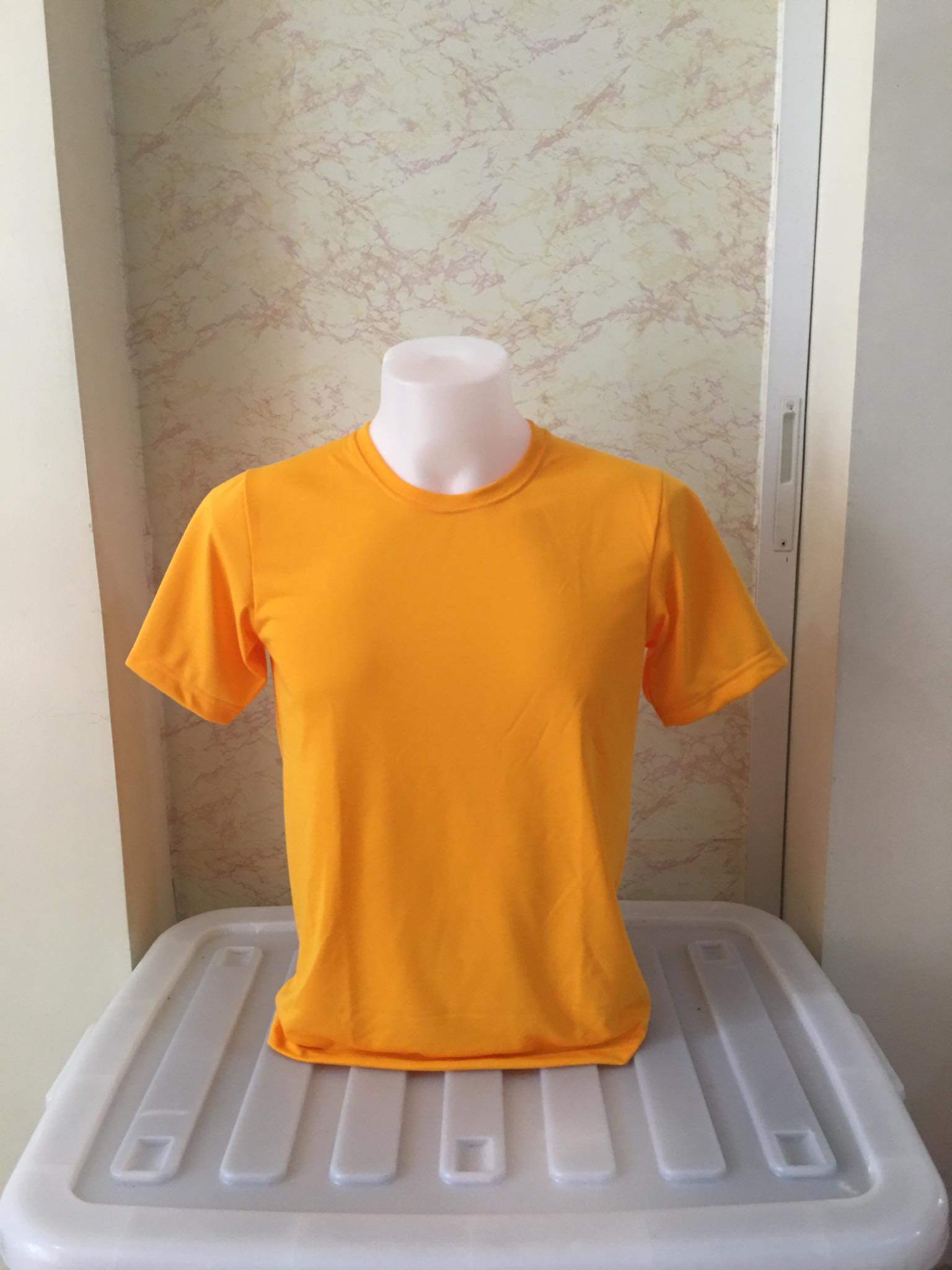 Plain T-Shirt Cotton Jersey Mustard