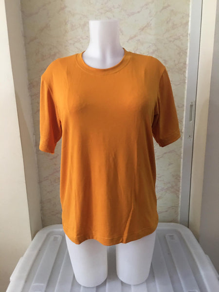 Plain T-Shirt Cotton Spandex Mustard