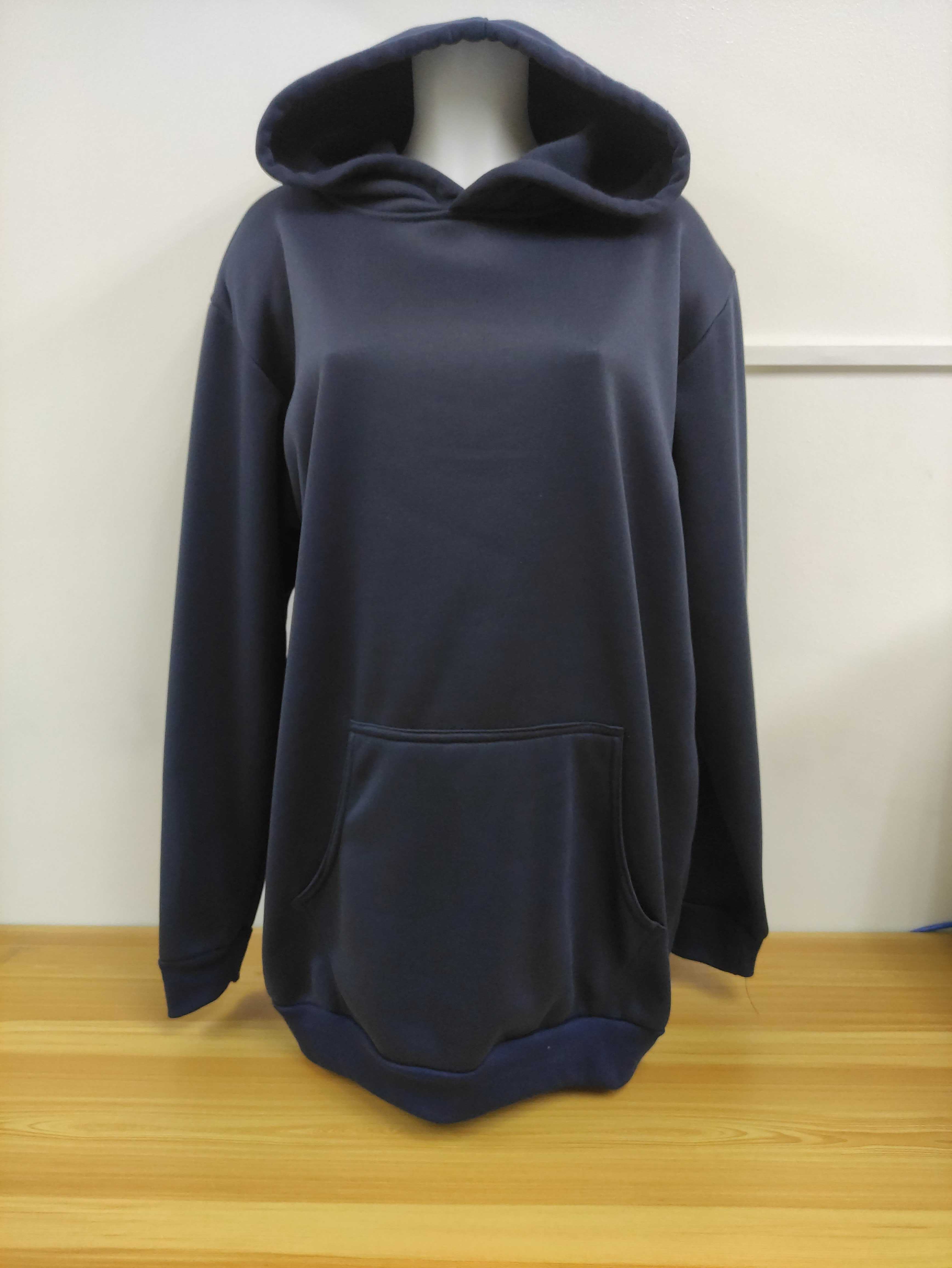 Cotton Brush Hoodie Jacket Navy Blue