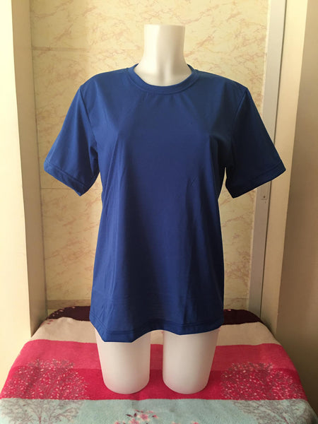 Plain T-Shirt Cotton Jersey Ocean Blue