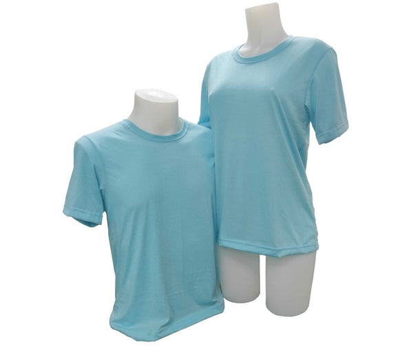 Plain T-Shirt Cotton Jersey Pool Blue