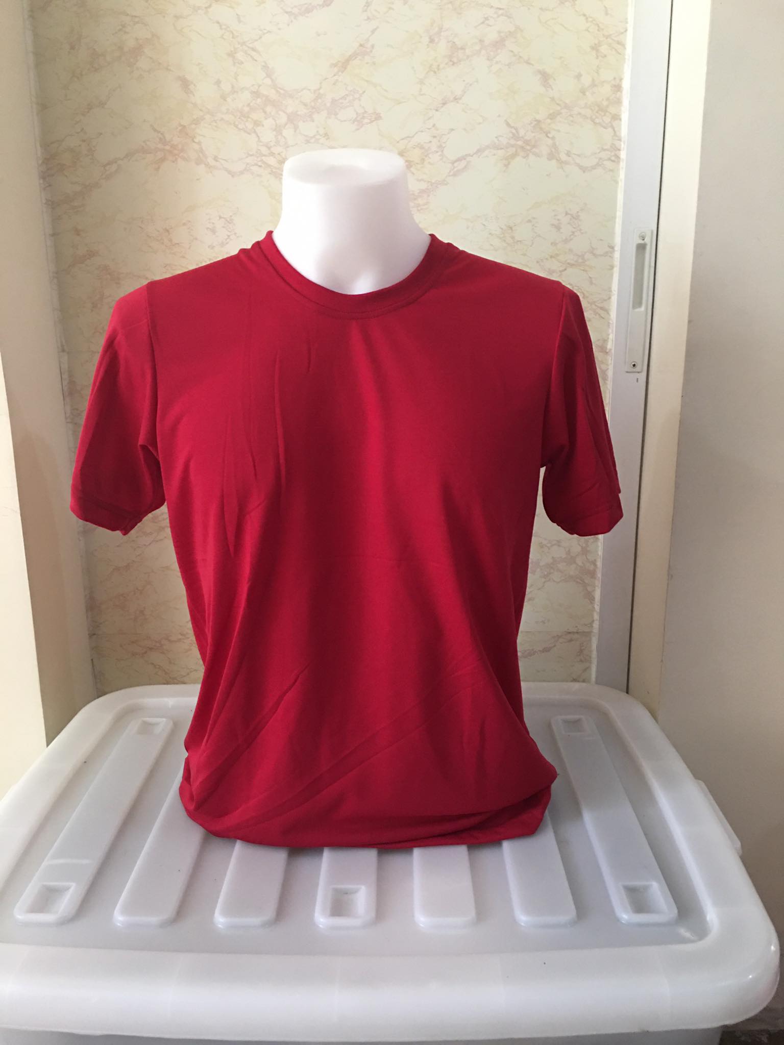 Plain T-Shirt Cotton Jersey Red Rose