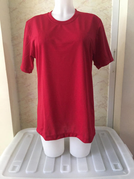 Plain T-Shirt Cotton Jersey Red Rose