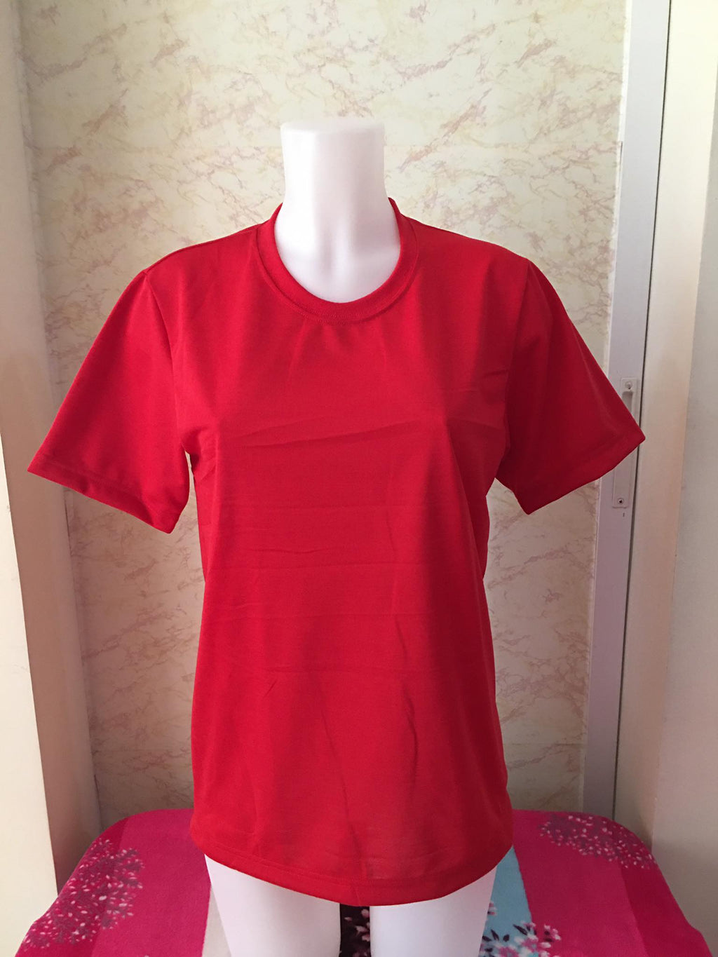 Plain T-Shirt Cotton Jersey Red