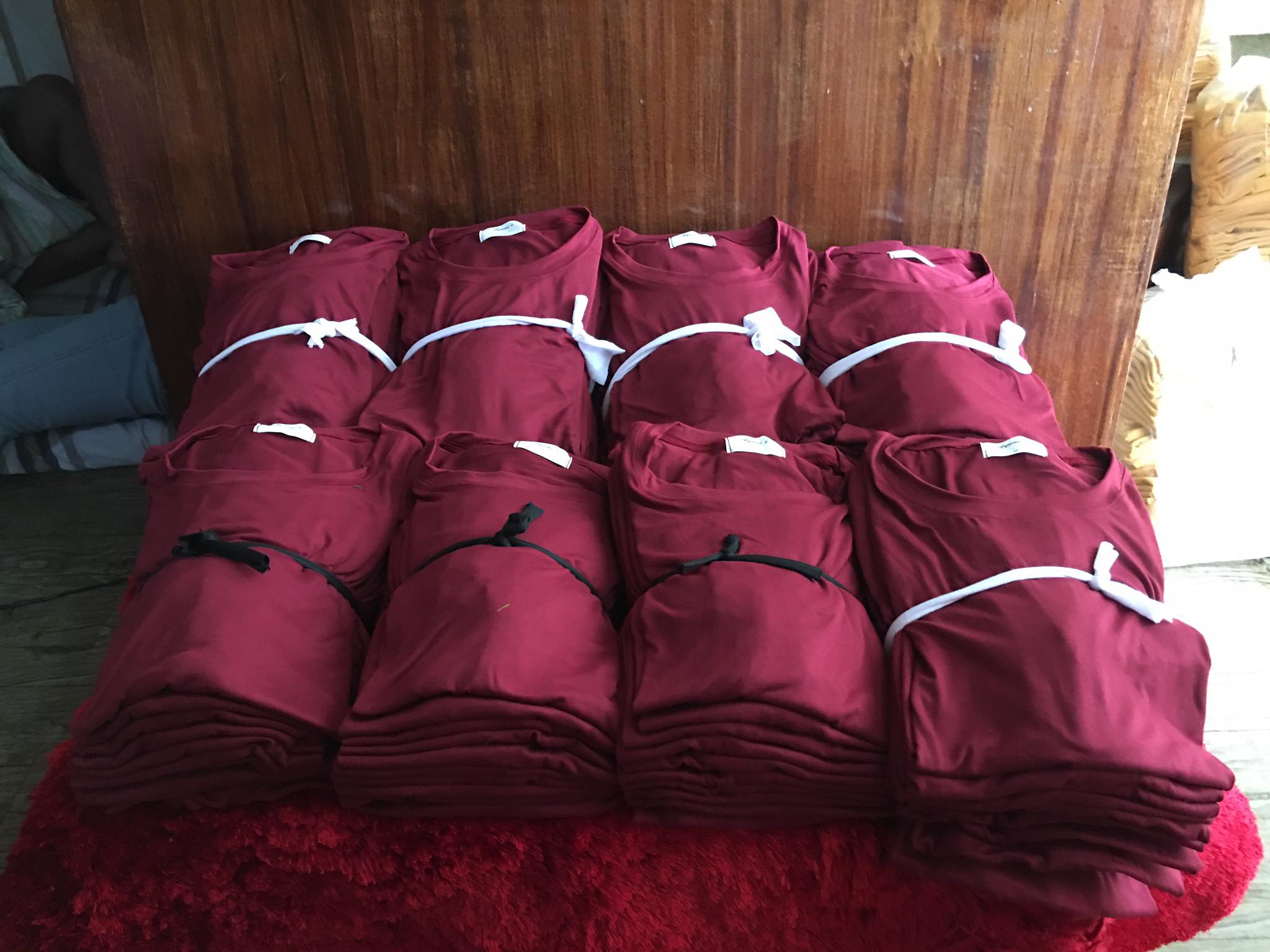 Plain T-Shirt Cotton Spandex Maroon